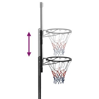 Basketbalstandaard 235-305 cm polycarbonaat transparant 9