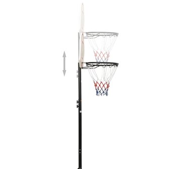 Basketbalstandaard 216-250 cm polyetheen wit 8