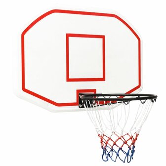 Basketbalbord 109x71x3 cm polyetheen wit 1