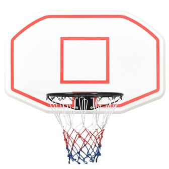 Basketbalbord 109x71x3 cm polyetheen wit 2