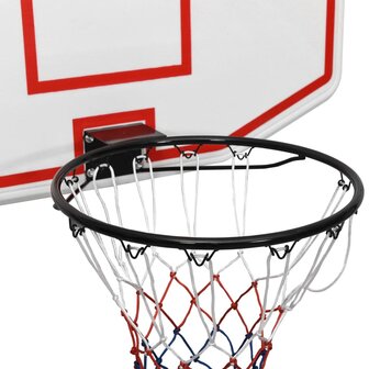 Basketbalbord 71x45x2 cm polyetheen wit 5