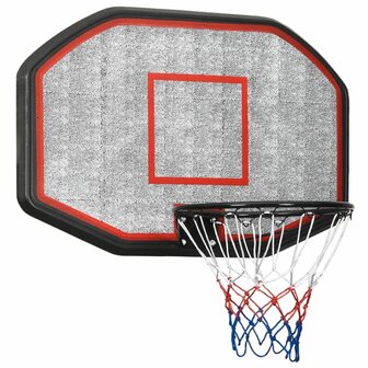 Basketbalbord 109x71x3 cm polyetheen zwart 1