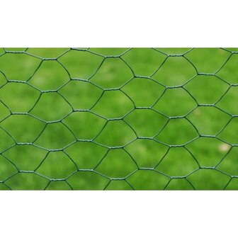 Kippengaas 25x0,5 m met PVC coating groen 3