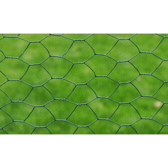 Kippengaas 25x0,75 m staal met PVC-coating groen 3