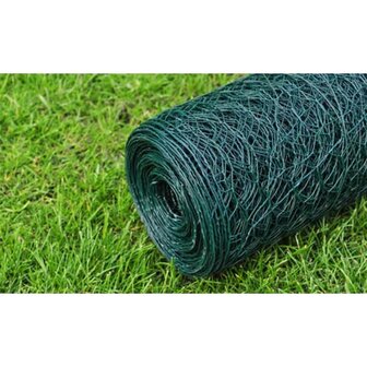 Kippengaas 25x1 m met PVC-coating groen 4