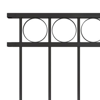 Schuttingpaneel 1,7x0,8 m staal zwart 3