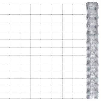 Tuinhek 50x1,25 m gegalvaniseerd staal zilverkleurig 1