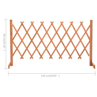 Tuinlatwerk 150x80 cm massief vurenhout oranje 7