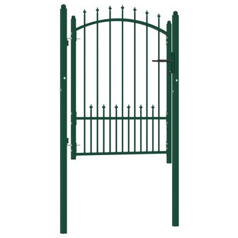 Poort met speerpunten 100x125 cm staal groen 2