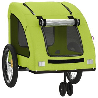 Hondenfietstrailer oxford stof en ijzer groen 5