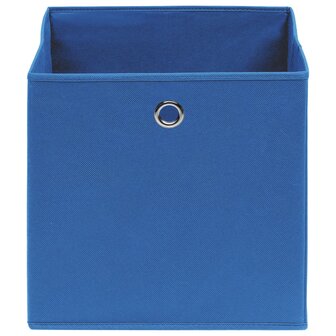 Opbergboxen 4 st 32x32x32 cm stof blauw 3