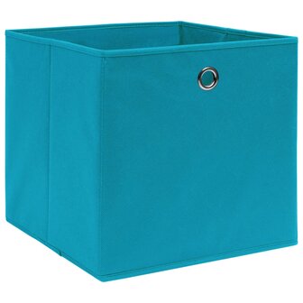 Opbergboxen 4 st 32x32x32 cm stof babyblauw 2