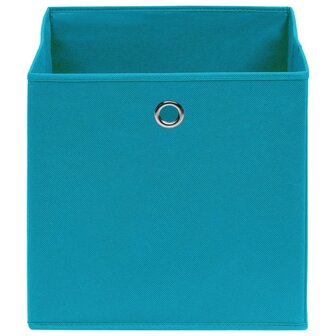 Opbergboxen 4 st 32x32x32 cm stof babyblauw 3