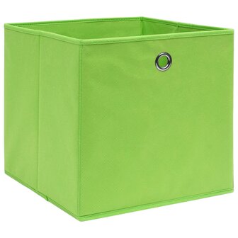 Opbergboxen 4 st 28x28x28 cm nonwoven stof groen 2