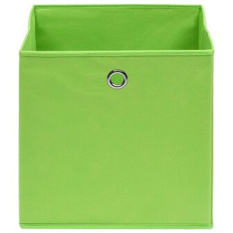 Opbergboxen 4 st 28x28x28 cm nonwoven stof groen 3