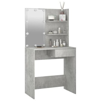 Kaptafel met LED-verlichting 74,5x40x141 cm betongrijs 3