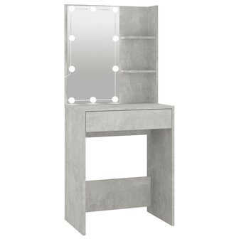 Kaptafel met LED-verlichting 60x40x140 cm betongrijs 2