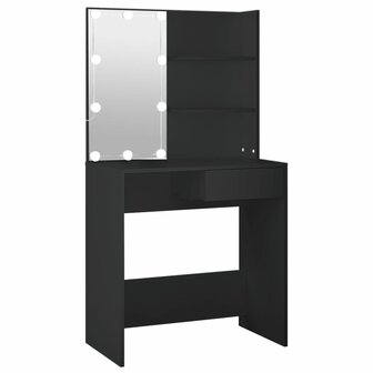 Kaptafel met LED-verlichting 74,5x40x141 cm zwart 2