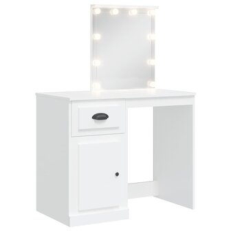 Kaptafel met LED-verlichting 90x42x132,5 cm wit 2