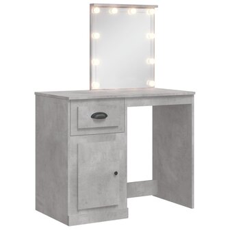 Kaptafel met LED-verlichting 90x42x132,5 cm betongrijs 2