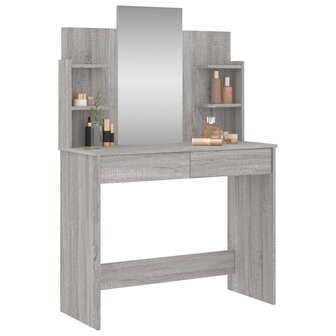 Kaptafel met spiegel 96x39x142 cm grijs sonoma eikenkleurig 3