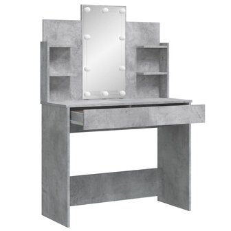 Kaptafel met LED-verlichting 96x40x142 cm betongrijs 4