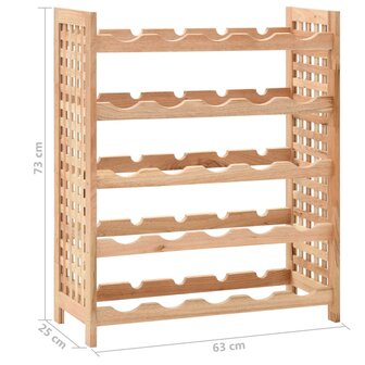 Wijnrek voor 25 flessen 63x25x73 cm massief walnotenhout 8