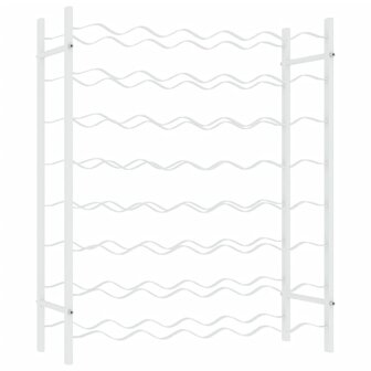 Wijnrek voor 48 flessen metaal wit 2