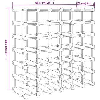 Wijnrek voor 42 flessen 68,5x23x68,5 cm massief grenenhout 8