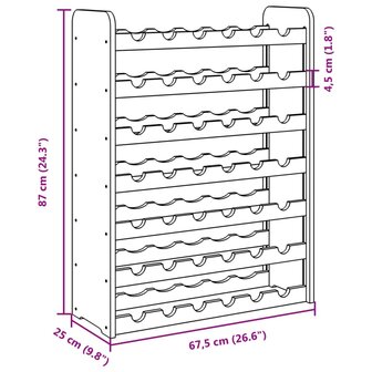 Wijnrek 67,5x25x87 cm massief grenenhout 9