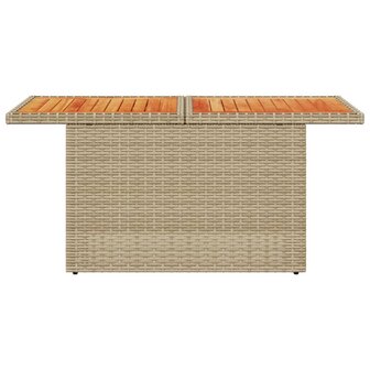 Tuintafel 100x55x73 cm poly rattan en acaciahout beige 5