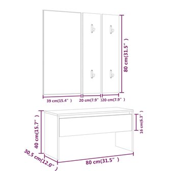 Halmeubelset bewerkt hout zwart 8