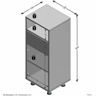 FMD Badkamerkast 36,7x32,9x90,4 cm wit 8