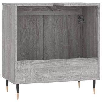 Badkamerkast 58x33x60 cm bewerkt hout grijs sonoma eikenkleurig 7