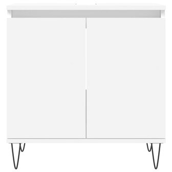 Badkamerkast 58x33x60 cm bewerkt hout wit 4