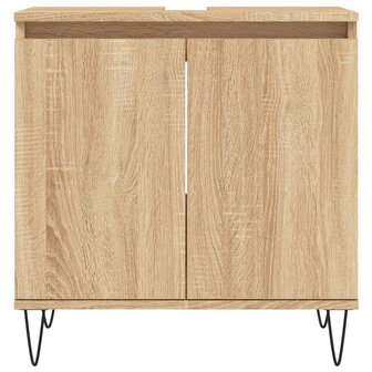 Badkamerkast 58x33x60 cm bewerkt hout sonoma eikenkleurig 4