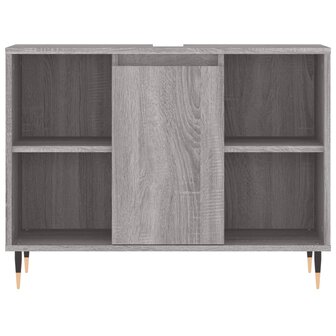 Badkamerkast 80x33x60 cm bewerkt hout grijs sonoma eikenkleurig 6