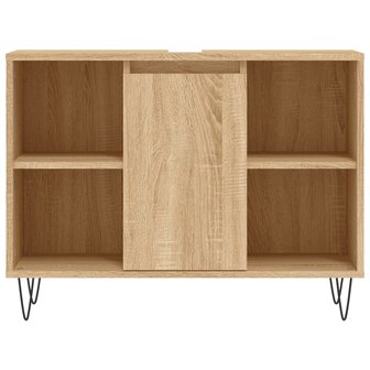 Badkamerkast 80x33x60 cm bewerkt hout sonoma eikenkleurig 5