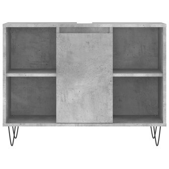 Badkamerkast 80x33x60 cm bewerkt hout betongrijs 5