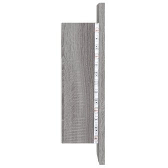 Badkamerspiegelkast LED 40x12x45 cm bewerkt hout grijs sonoma 11