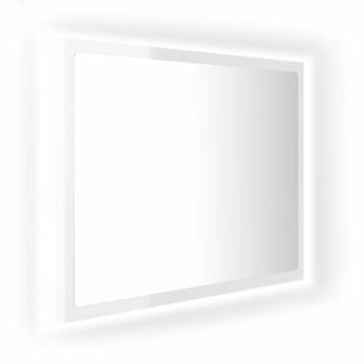 Badkamerspiegel LED 60x8,5x37 cm acryl hoogglans wit 2