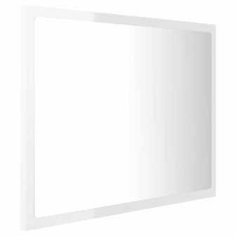 Badkamerspiegel LED 60x8,5x37 cm acryl hoogglans wit 4