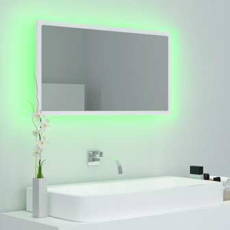 Badkamerspiegel LED 80x8,5x37 cm acryl wit 5