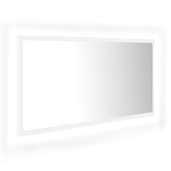 Badkamerspiegel LED 90x8,5x37 cm acryl wit 2