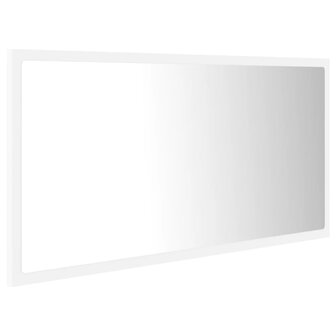 Badkamerspiegel LED 90x8,5x37 cm acryl wit 4