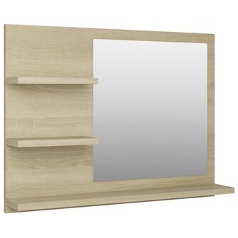 Badkamerspiegel 60x10,5x45 cm bewerkt hout sonoma eikenkleurig 2