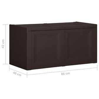 Kussenbox 85 L 86x40x42 cm bruin 8