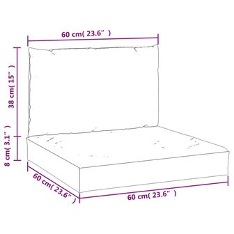 Palletkussens 2 st stof rood 10