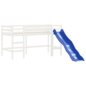 Kinderhoogslaper met toren 90x200 cm massief grenenhout blauw 10