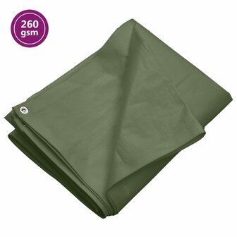 Dekzeil 260 g/m&sup2; 6x12 m HDPE groen 1